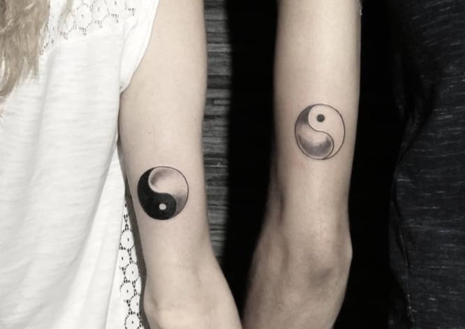 tatuaje yin yang pareja