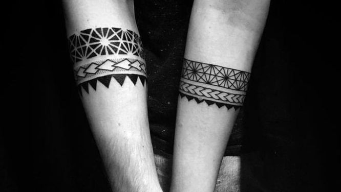 tatuajes maori brazaletes pareja
