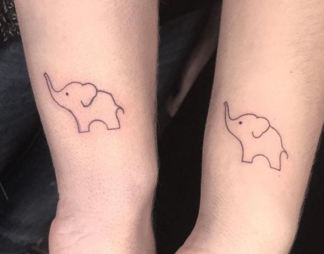 tatuajes hermanas elefantes