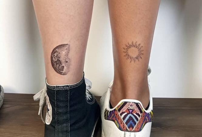 tatuajes hermanas sol luna