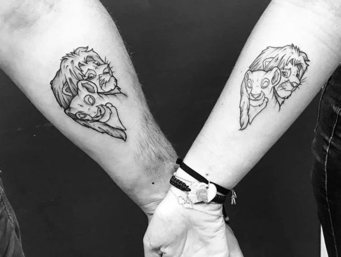 tatuajes pareja Rey León