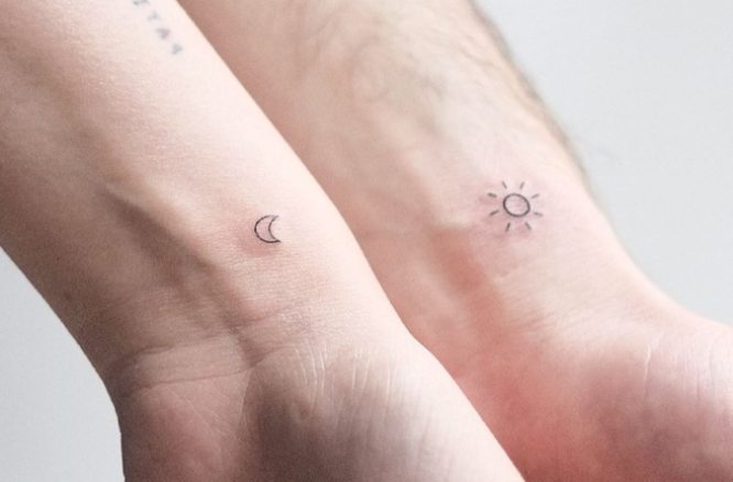 tatuajes pareja sol luna