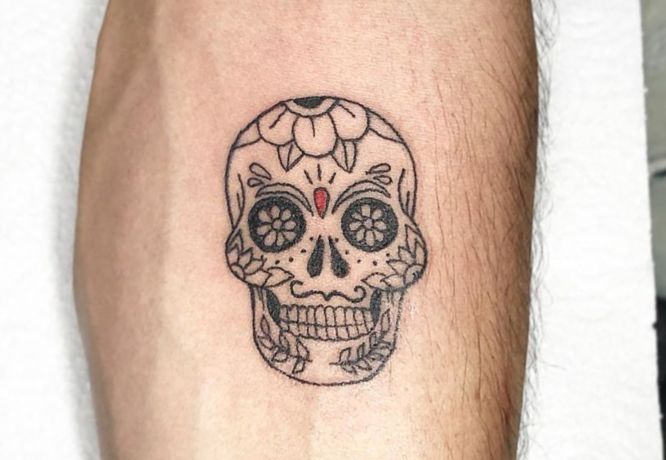 tatuajes calaveras mexicanas pequeña