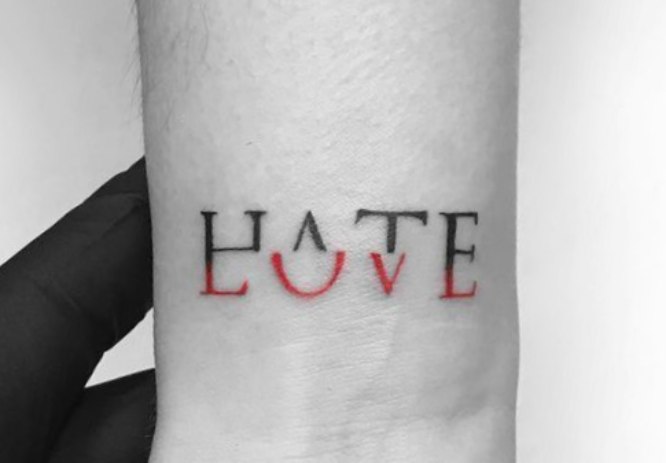 tatuajes pinterest hate love