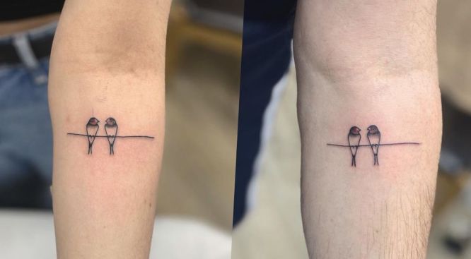 tatuajes padre e hija pajaros